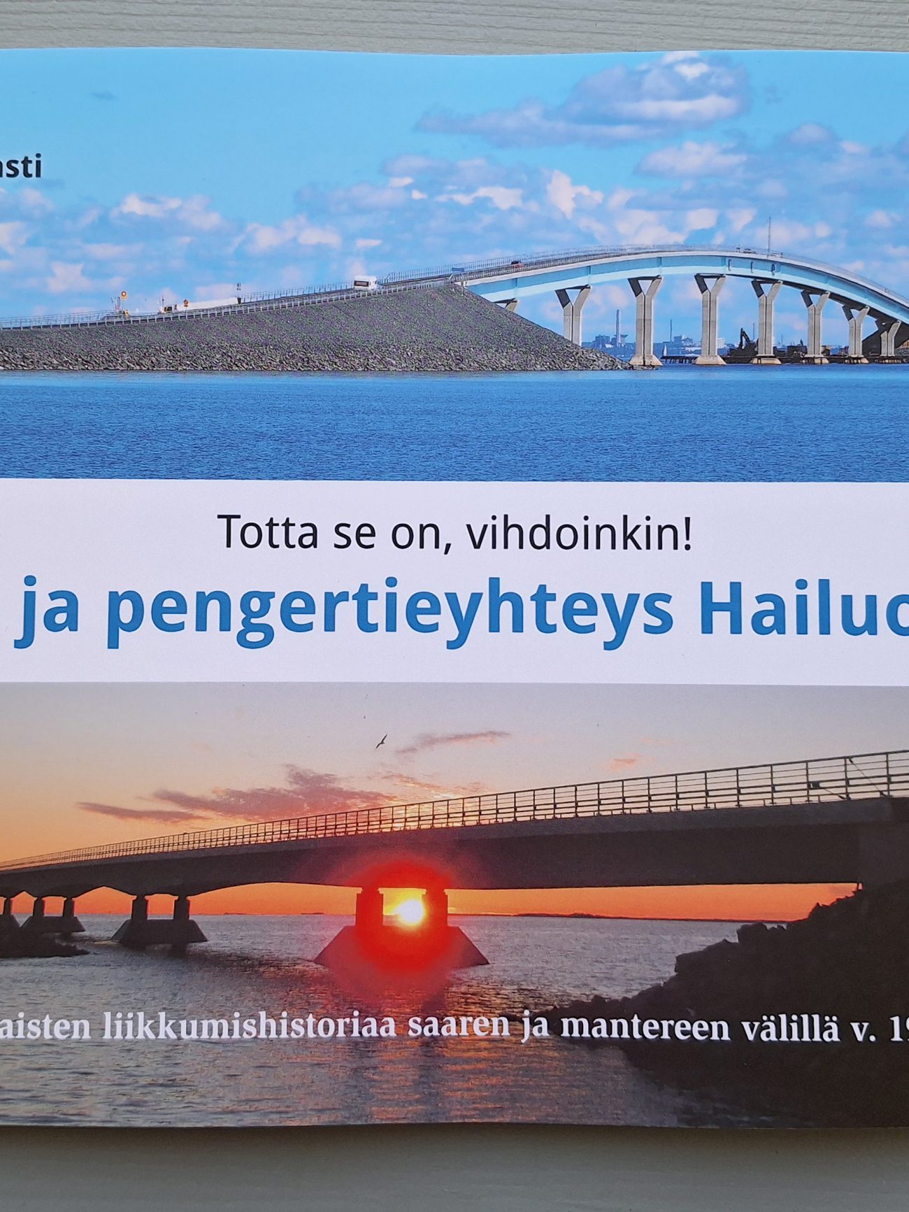 Kirja: "Silta- ja pengertieyhteys Hailuotoon" (65)